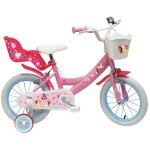 V�lo 14 fille licence princess pour enfant de 4 � 6 ans avec stabilisateurs � molette 2 freins & accessoires ...