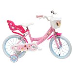 Vlo 16 fille licence princess pour enfant de 4  6 ans avec stabilisateurs  molettes 2 freins & accessoires ...