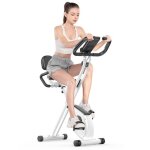 V�lo dappartement pliable 3 en 1 - dskeuzeew v�lo dint�rieur magn�tique avec �cran lcd - 8 niveaux de ...