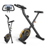 V�lo d?appartement pliable x - bike merach 16 niveaux magn�tiques �cran lcd support tablette pour maison ...