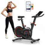 Vlo dappartement roue dinertie de 10 kg rsistance magntique avec bluetooth et cran lcd amlior charge ...