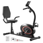 Vlo d?appartement semi - allong - vevor - sige confortable lcd et volant dinertie lourd - pour fitness ...