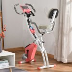 V�lo dappartement 2 en1 x - bike - �cran lcd - moniteur de fr�quence cardiaque - pliable - rose