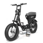 V�lo �lectrique biplace cargo garrett miller city noir batterie simple / route