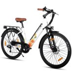 V�lo �lectrique - hiland 26 - v�lo urbain �quip� de batterie 36v 104ah avec 7 vitesses unisexe cadre ...