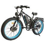 V�lo �lectrique orlms finder26 - v3 bleu double moteur 1000w batterie 60v25ah frein � huile shimano7 ...