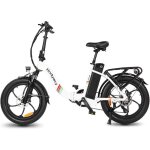 Vlo lectrique pliable 20 blanc moteur 250w batterie amovible 36v / 15. 6ah shimano 7 vitesses autonomie ...