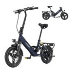 V�lo �lectrique pliable hillmiles mile 1 250w 36v 104 ah 14 mini v�lo �lectrique l�ger 60km 120kg bleu ...