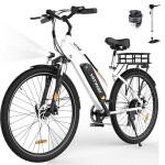 Vlo lectrique vae - hitway - blanc - 28 - batterie amovible 36v12ah - shimano 7 vitesses - vtt lectrique ...