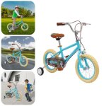 V�lo pour enfants - 14 pouces - (bleu) - velo d�quilibre pour enfants - pneus color�s - v�lo dentra�nement ...