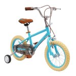 Vlo enfant 14 pouces avec roues stabilisatrices et frein  main pour garons et filles - hauteur rglable ...