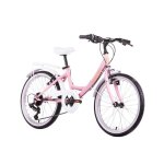 V�lo enfant 20 fille 6 vitesses d�railleur shimano freins v - brake + �quipement city (taille 1. 20m