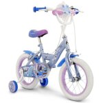 V�lo enfant disney - reine des neiges - roues 14 - age 4 � 6 ans - 2 freins - stabilisateurs - bleu - ...