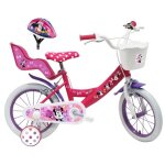 Vélo enfant fille 14 minnie / disney (taille enfant 90cm à 105cm) équipé de 2 freins porte poupée panier ... Vélo enfant fille 14 minnie / disney (taille enfant 90cm à 105cm) équipé de 2 freins porte poupée panier ...