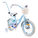 V�lo enfant - flower bike - roues 16 - 4 � 6 ans - panier - cloche - garde - boue - bleu