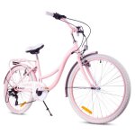 Vlo enfant - flower bike - roues 24 - 8  12 ans - panier - cloche - garde - boue - rose