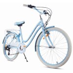 Vlo enfant - heart bike - roues 24 - 8  12 ans - panier - cloche - garde - boue - bleu clair