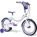 Vlo enfant - huffy creme soda - roues 16 - age 5 - 7 ans - 2 freins - stabilisateurs - garde - boue ...