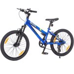 Vlo enfant lauxjack 20 bleu ? vtt 6 - 10 ans garon fille ? cadre acier ? freins v - brake ? 1 vitesse ...