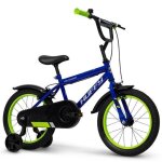 V�lo enfant ? pro thunder ? roues 16 ? age 5 � 7 ans ? stabilisateurs ? bleu ? produit huffy