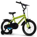 V�lo enfant ? pro thunder ? roues 16 ? age 5 � 7 ans ? stabilisateurs ? vert ? produit huffy