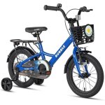 Vlo glerc bubble 16 pouces pour garons et filles de 4 5 6 ans avec panier stabilisateur bleu