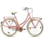 Vélo hollandais dame 28 feelgood monovitesse couleur pêche hollandia Vélo hollandais dame 28 feelgood monovitesse couleur pêche hollandia