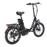 Velo electrique pliable - noir mat - 250w - autonomie 80km - batterie li - ion 36v 18ah - shimano 7v