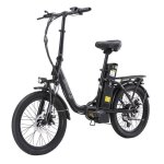 Velo pliant electrique - noir mat - 250w - autonomie 80km - batterie li - ion 36v 18ah - shimano 7v