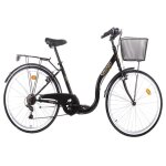 Vlo rtro 26 cadre acier discovery adventures 6 vitesses drailleur shimano et poigne tournante + quipement ...