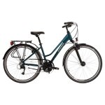 Vlo de trekking - kross - trans 4. 0 - femme - shimano 21 vitesses - turquoise