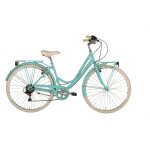 Vlo urbain femme 28 - alpina - sharin - 6 vitesses - bleu vert - cadre hi - ten