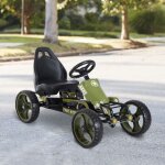 V�lo et v�hicule pour enfants kart � p�dales si�ge r�glable frein manuel roues ar eva acier vert noir ...