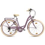Vélo de ville dame 28 balloon 6 vitesses violet tc 48 cm dacapo Vélo de ville dame 28 balloon 6 vitesses violet tc 48 cm dacapo