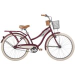Vlo de ville huffy deluxe 26 velo adulte + panier avant et porte - panneaux arrire - rouge