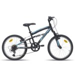 Vlo enfant vtt 20 tout suspendu quip de 6 vitesses shimano ty21 par poigne tournante + freins v - ...