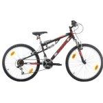 Vlo enfant - vtt 24 tout suspendu - transmission complte shimano - idal pour taille entre 1. 35 et ...