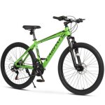 Vélo vtt tout suspendu 26 cadre aluminium 21 vitesses femme / homme extérieur vert Vélo vtt tout suspendu 26 cadre aluminium 21 vitesses femme / homme extérieur vert