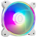 Ventilateur botier pc cooler master mf120 halo2 - blanc - tu