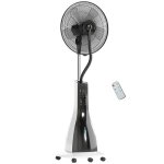 Ventilateur brumisateur - homcom - 90 w 125 cm - t�l�commande minuterie oscillation � 75� t�te inclinable ...