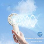 Mini ventilateur brumisateur portable rechargeable 3 vitesses + brumisation id�al bureau / travel / sport ...