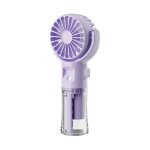Ventilateur brumisateur portatif - non spcifi - rechargeable usb - violet - idal pour voyages et extrieur ...