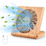 Ventilateur de bureau mini usb pliant silencieux et rechargeable 3 vitesses brun clair plomberie chauffage ...