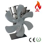Ventilateur de chemine  6 pales ventilateur de chauffage domestique en alliage daluminium auto - chauffant ...