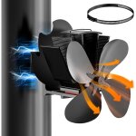 Ventilateur de chemine magntique ventilateur de chemine lectrique pour pole  bois bois de chauffage ...