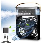 Ventilateur de climatisation portable - rising ff - ff - 3 vitesses - 7 couleurs led - usb type - c
