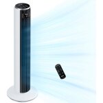 Ventilateur colonne silencieux 20db mode veille 7. 9m / s dc moteur avec tlcommande oscillant 90 avec ...