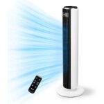 Ventilateur colonne silencieux 28db 5 vitesses 4 modes de venttlcommande minuterie 12h oscillant  ...