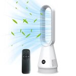 Ventilateur colonne silencieux sans pale avec t�l�commande � 8 vitesses - ventilateur silencieux chambre ...