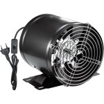 Ventilateur extracteur dair 150mm - noir interrupteur � pression clapet anti - retour